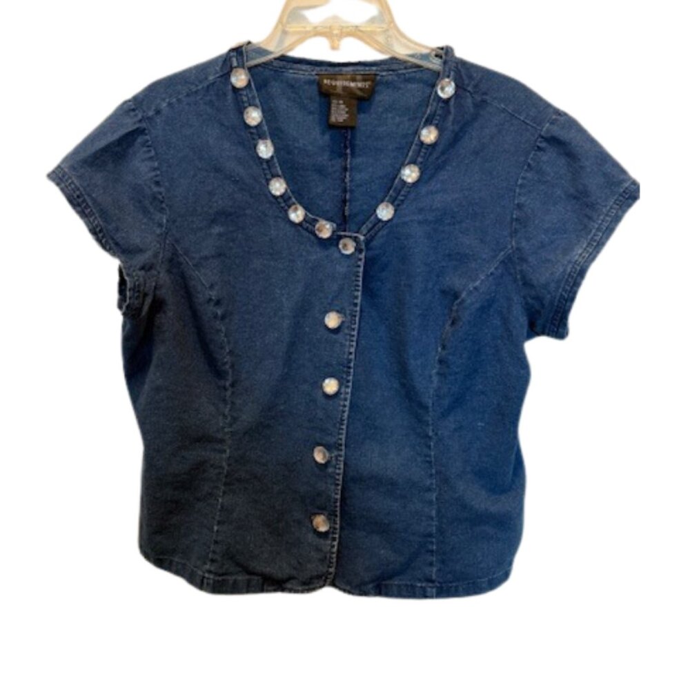 Requirements Denim Top – Size 18 Chic & Classic Linen Blend
